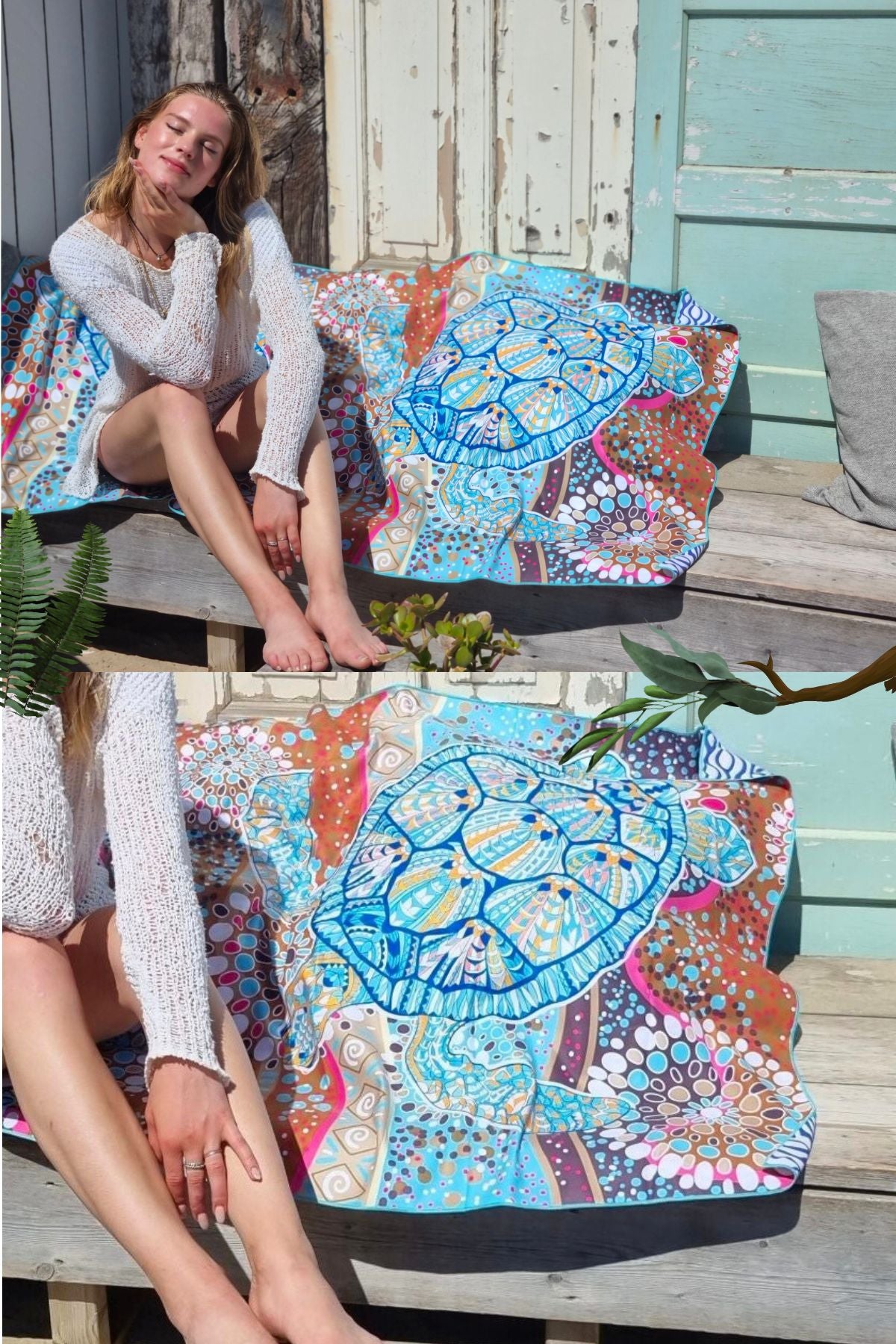 Travel Towel XL TURTLE - 100x190