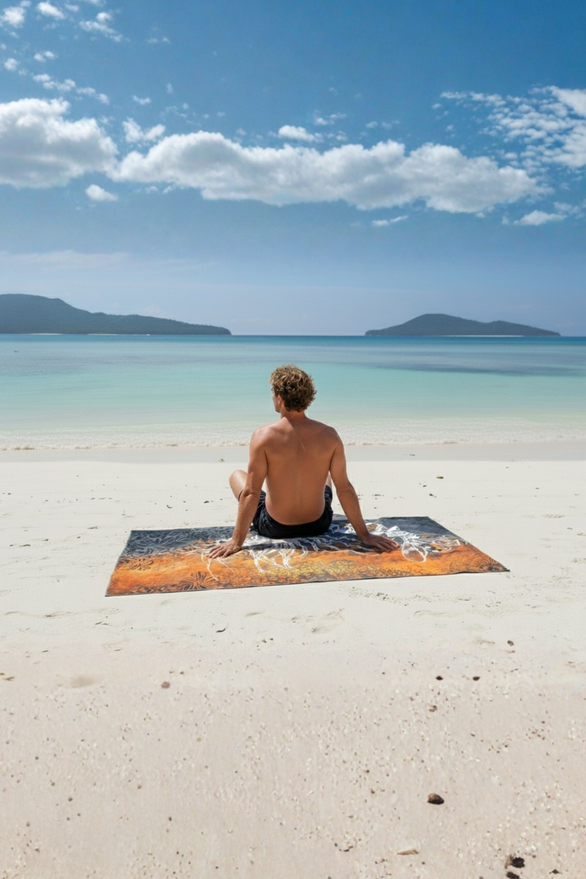 Travel Beach towel XL SHRIMP - 100 X 190 cm
