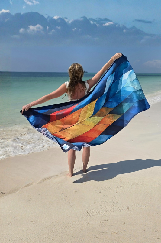 Travel Beach towel XL FLAME - 100 X 190 cm