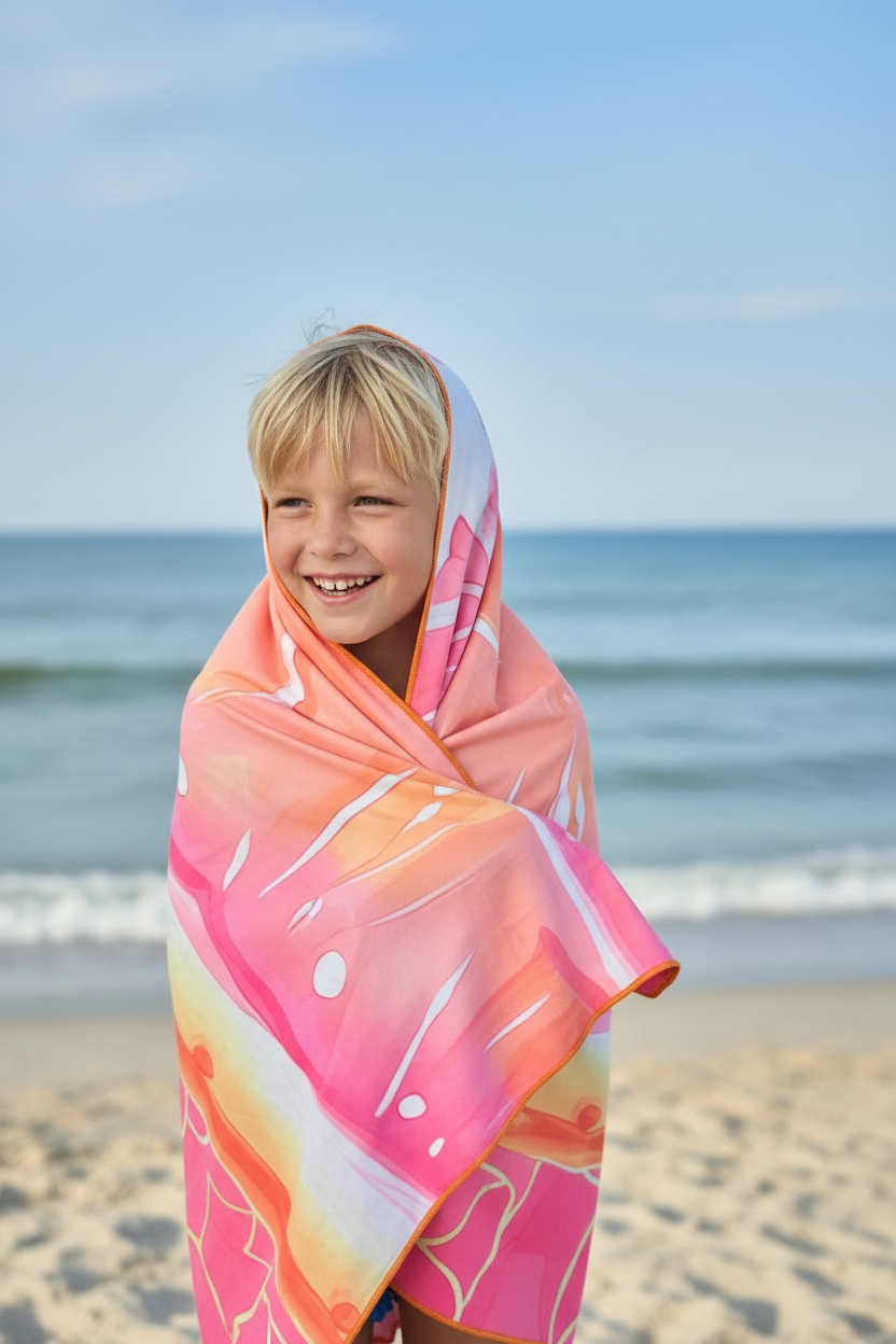 Travel beach towel Orange XS -  80 X 140 CM