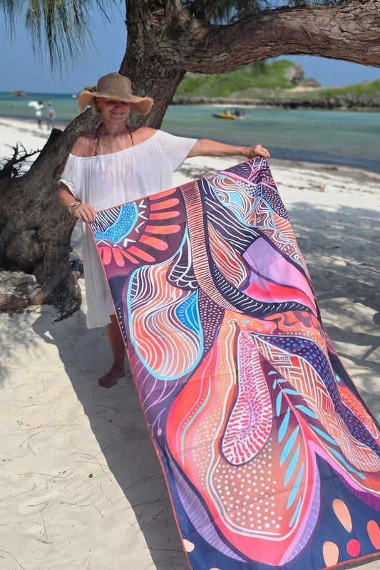 Travel Beach towel XL LOVA - 100 X 190 cm