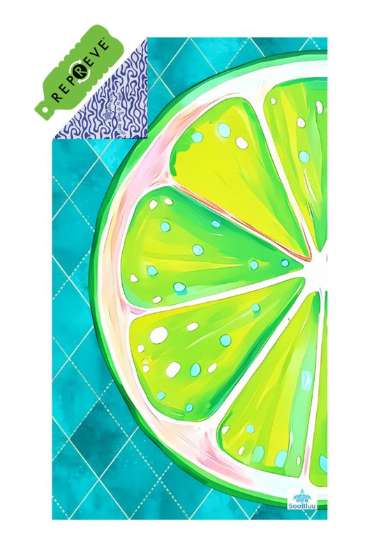 Travel beach towel Lime XS -  80 X 140 cm
